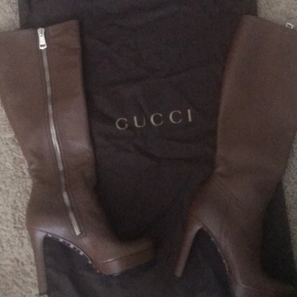 Brand New Gucci Boot Hills (nut brown color), - Picture 3 of 4